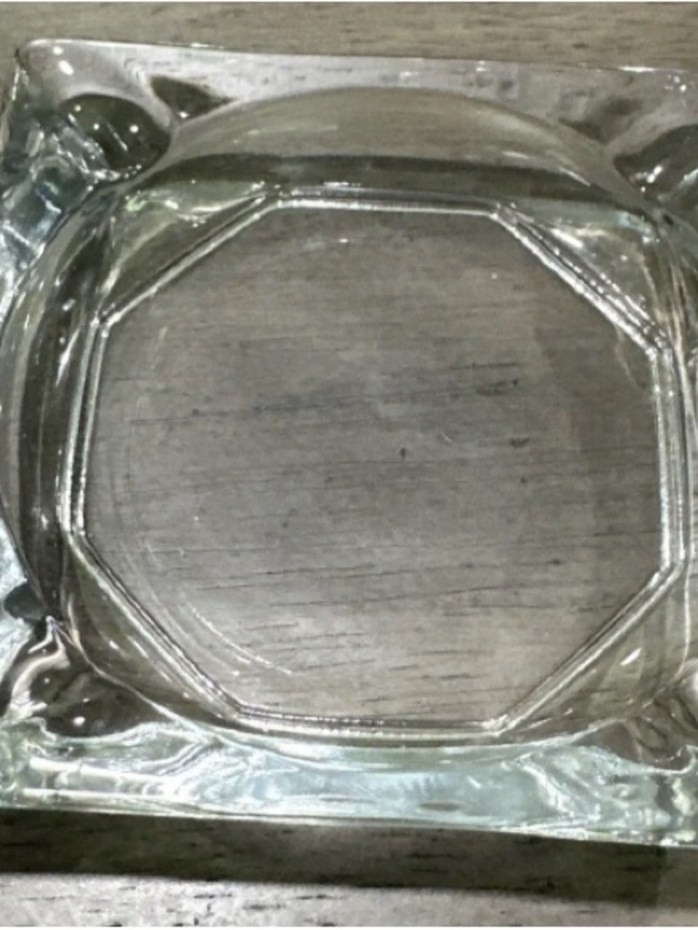 Clear Octagonal Glass Ashtray - Home Accents
